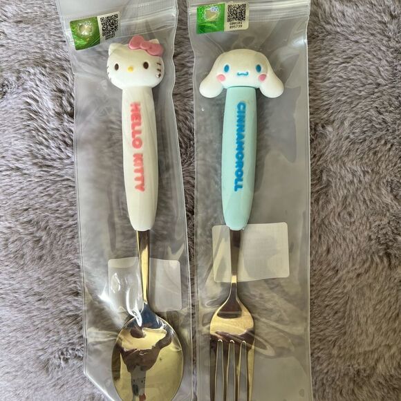 Sanrio Authentic Japan Import Fork & Spoon - Picture 2 of 9
